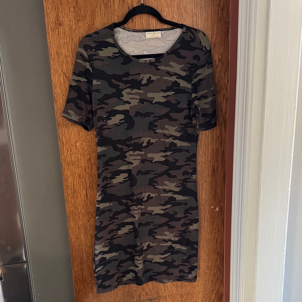 Bobbie Brooks Camouflage Midi Dress